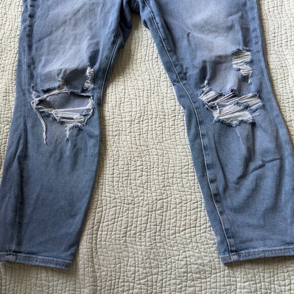 Good American Distressed Blue Jeans Stretch Plus Size 22 - Picture 4 of 7